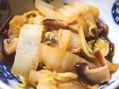 白菜と椎茸のおかか煮
