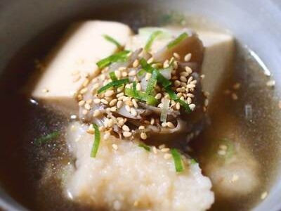 舞茸と豆腐の中華スープ