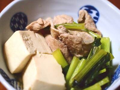 豚肉と小松菜のすき煮