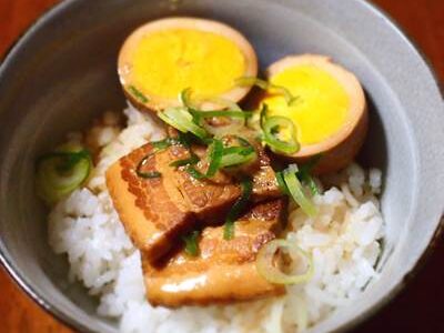 煮豚＆煮玉子丼