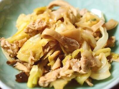 豚肉とエリンギのキャベツ炒め