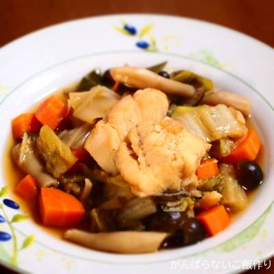 白菜と真だらの西京漬けの煮物