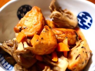 さつま揚げ・人参・舞茸の炒め煮