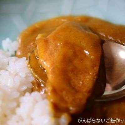 レトルトのバスセンターのカレーに入っていた豚肉